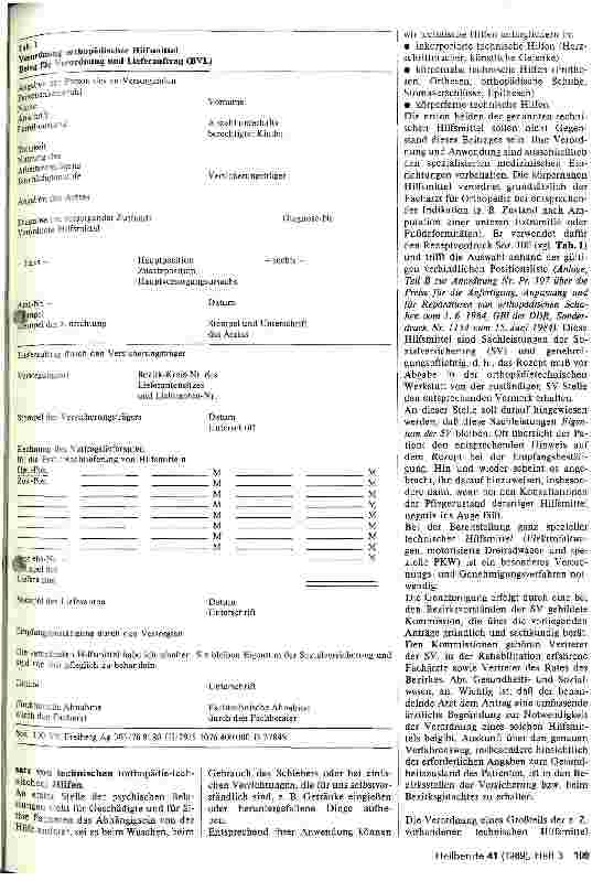 Vorschauseite 2: Zur Verordnung orthopädietechnischer Hilfsmittel