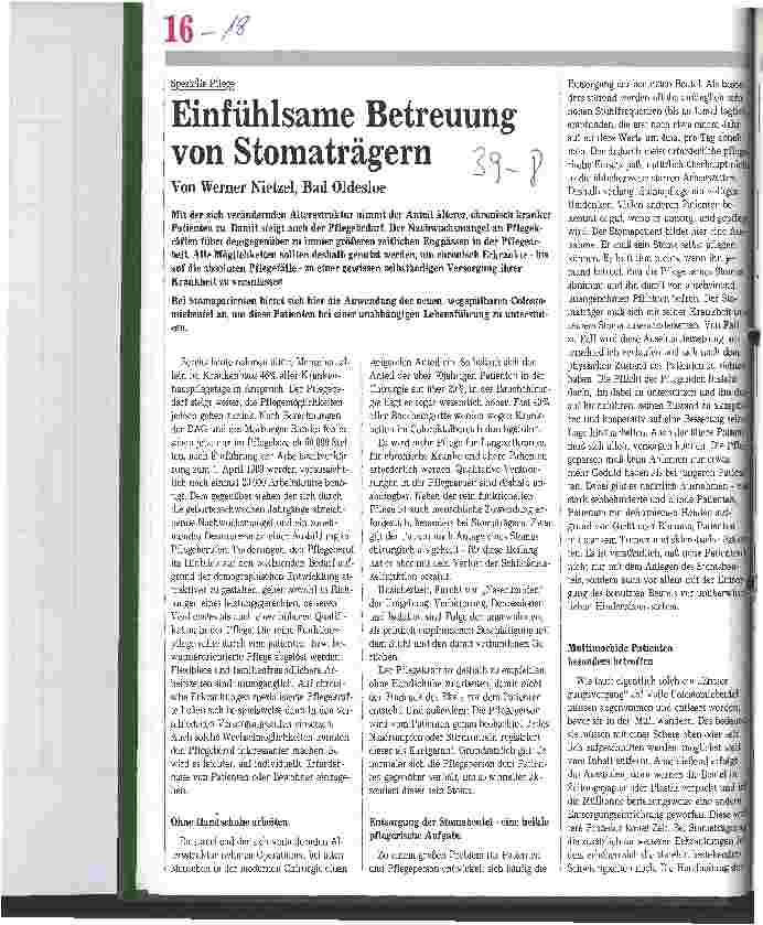 Vorschauseite 1: Spezielle Pflege: Einfühlsame Betreuung von Stomaträgern