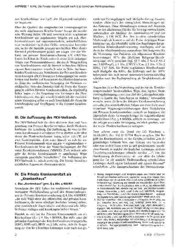 Vorschauseite 2: Die Private Krankenanstalt nach § 30 GewO am Plankrankenhaus