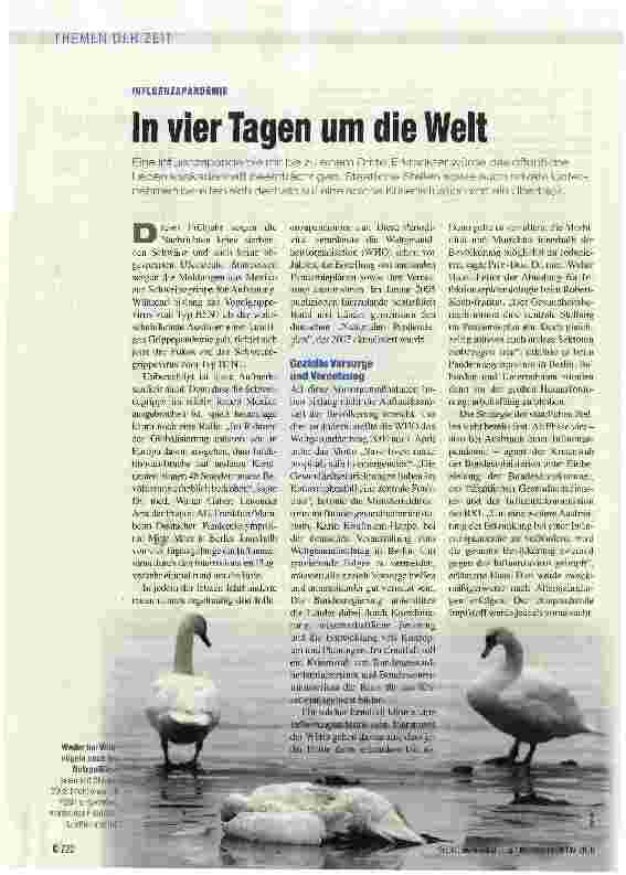 Vorschauseite 1: In vier Tagen um die Welt
