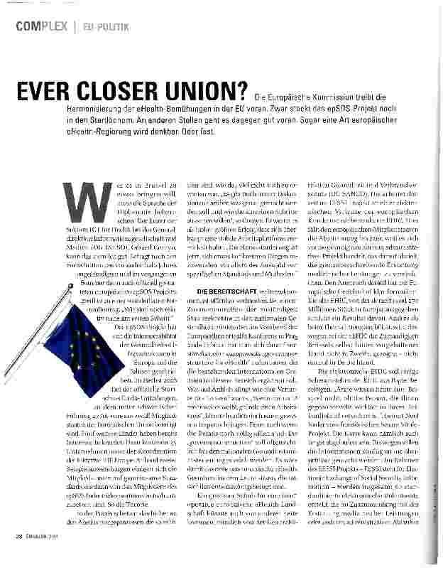 Vorschauseite 1: EVER CLOSER UNION?