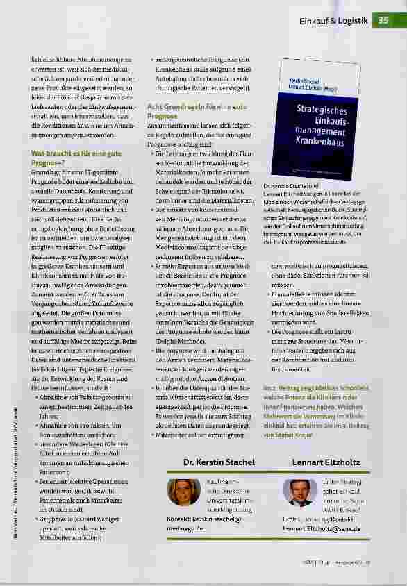 Vorschauseite 2: (Sach kosten-) Prognose im Einkauf