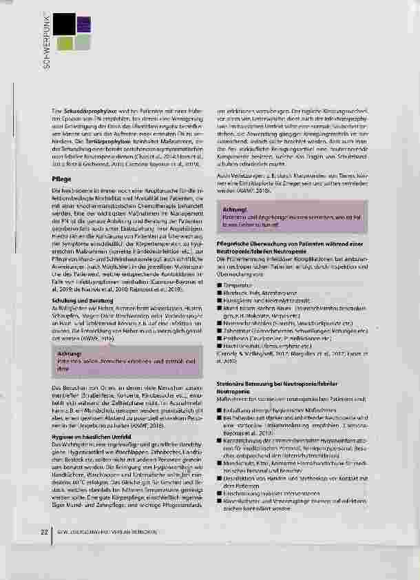 Vorschauseite 5: Prävention und Behandlung der febrilen Neutropenie Grundlagen Leitlinien Pflege