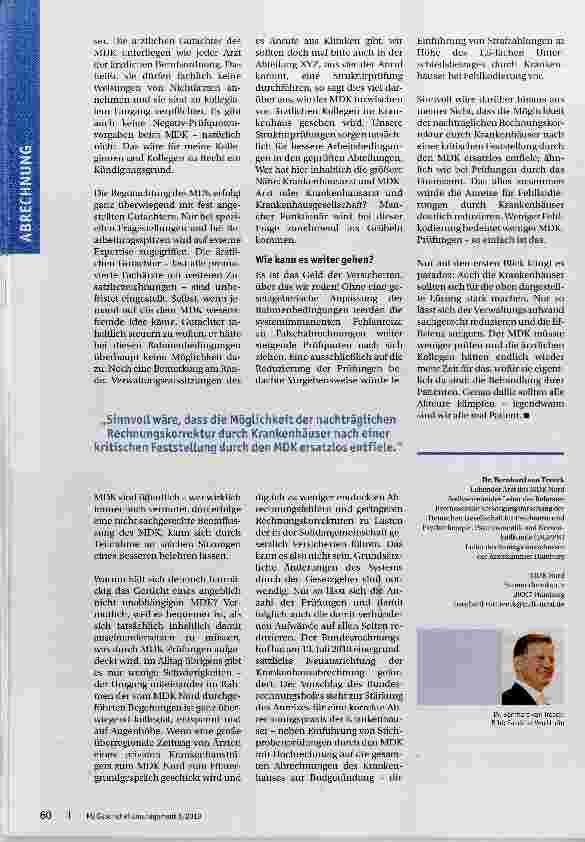 Vorschauseite 3: Krankenhausabrechnungsprüfungen aus Sicht des MDK Nord