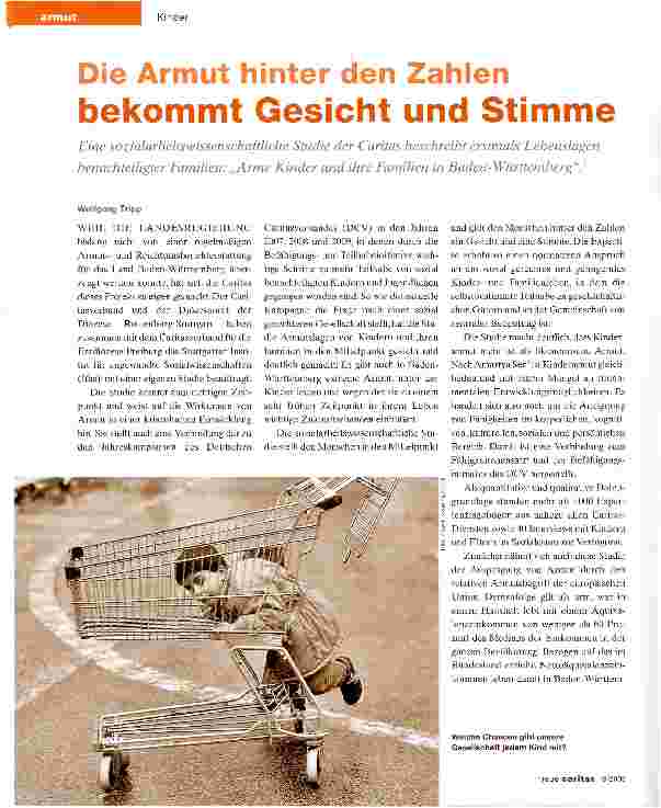 Vorschauseite 1: Die Armut hinter den Zahlen bekommt Gesicht und Stimme