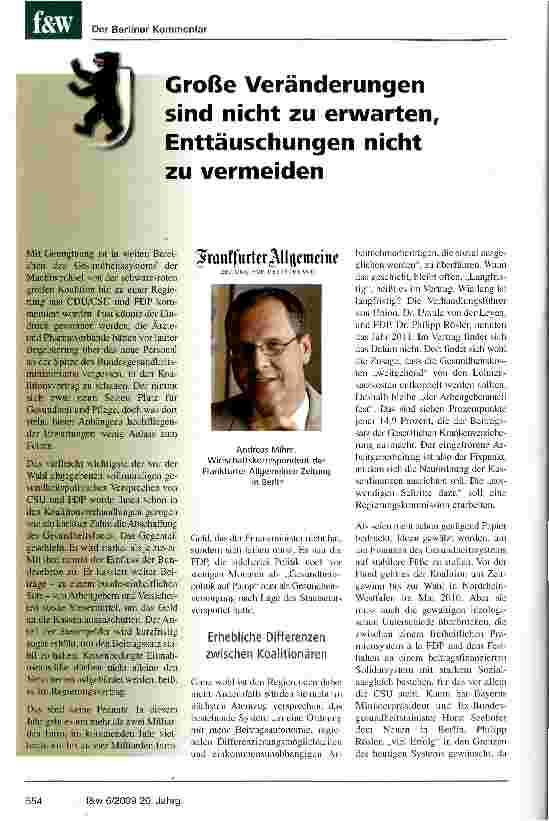 Vorschauseite 1: Große Veränderungen sind nicht zu erwarten, Enttäuschungen nicht zu vermeiden