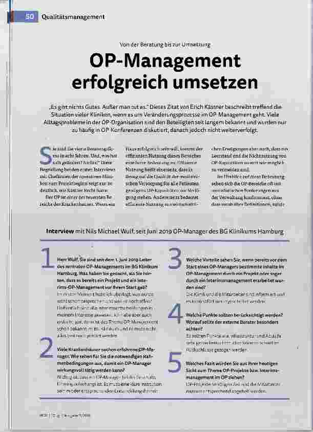Vorschauseite 1: OP-Management erfolgreich umsetzen