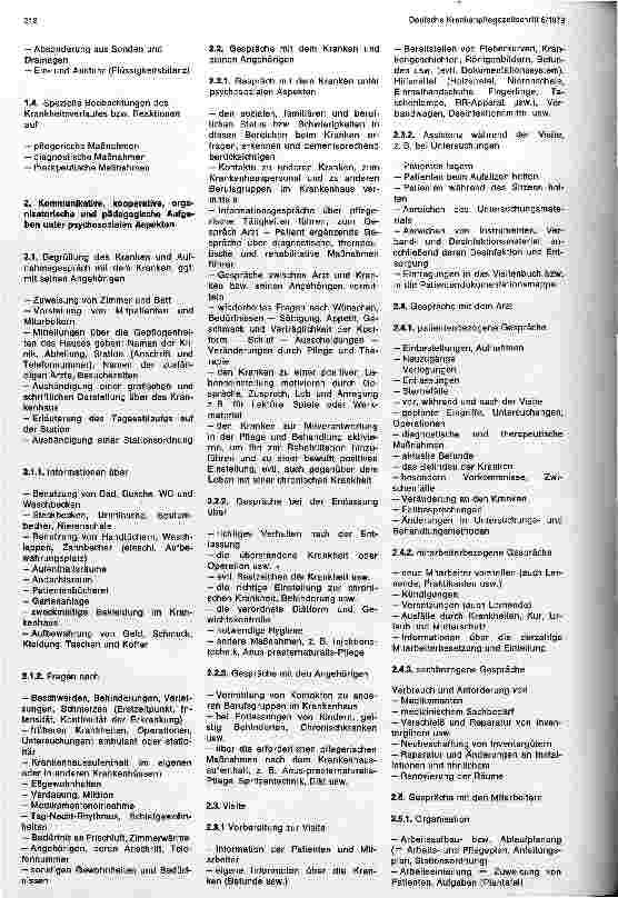 Vorschauseite 2: Tätigkeitkatalog des Krankenpflegepersonals in der allgemeinen Krankenpflege