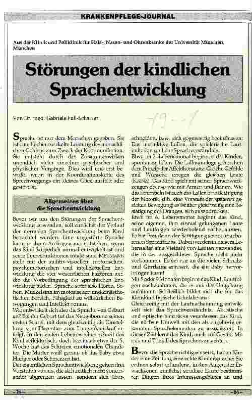 Vorschauseite 1: Störungen der kindlichen Sprachentwicklung