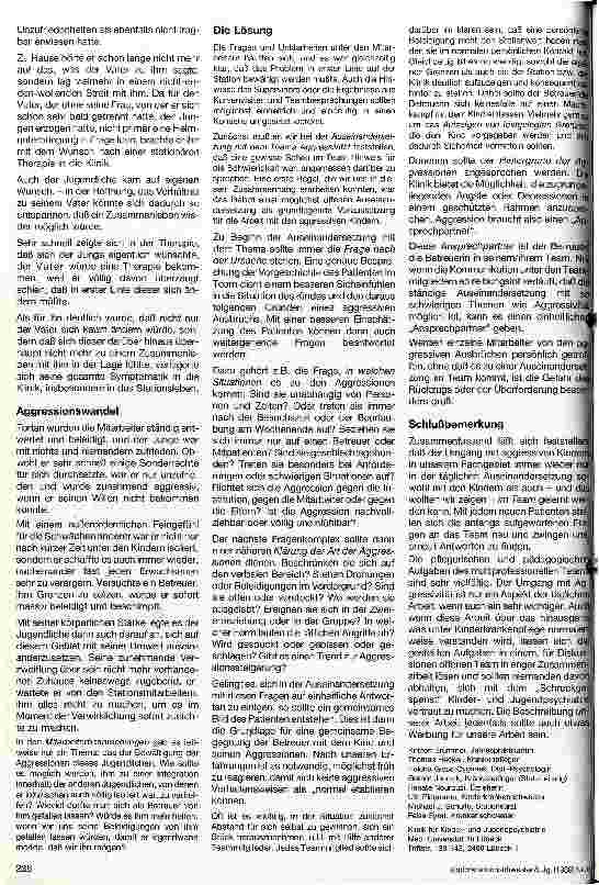Vorschauseite 2: Vom Umgang mit aggressiven Kindern dargestellt an einem Patienten in der Kinderund Jugendpsychiatrie