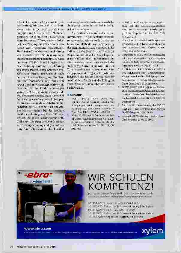 Vorschauseite 5: Vergleichende Bewertung der Wirkung von Prozessparametern sowie Reinigern in Bezug auf PTFE-Kanäle bei der maschinellen Aufbereitung flexibler Endoskope