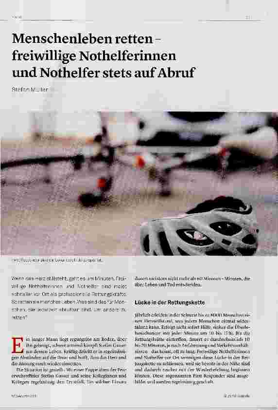 Vorschauseite 1: Menschenleben retten freiwillige Nothelferinnen und Nothelfer stets auf Abruf