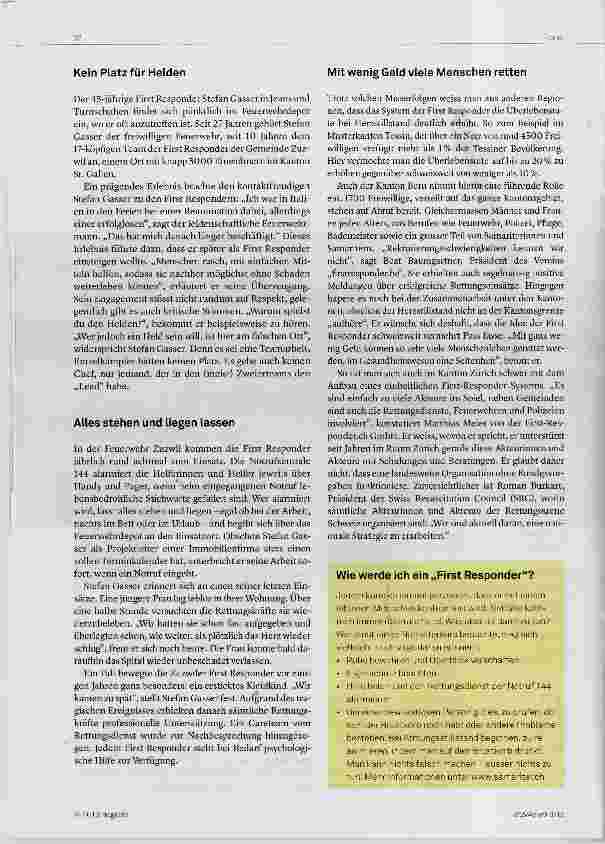 Vorschauseite 2: Menschenleben retten freiwillige Nothelferinnen und Nothelfer stets auf Abruf