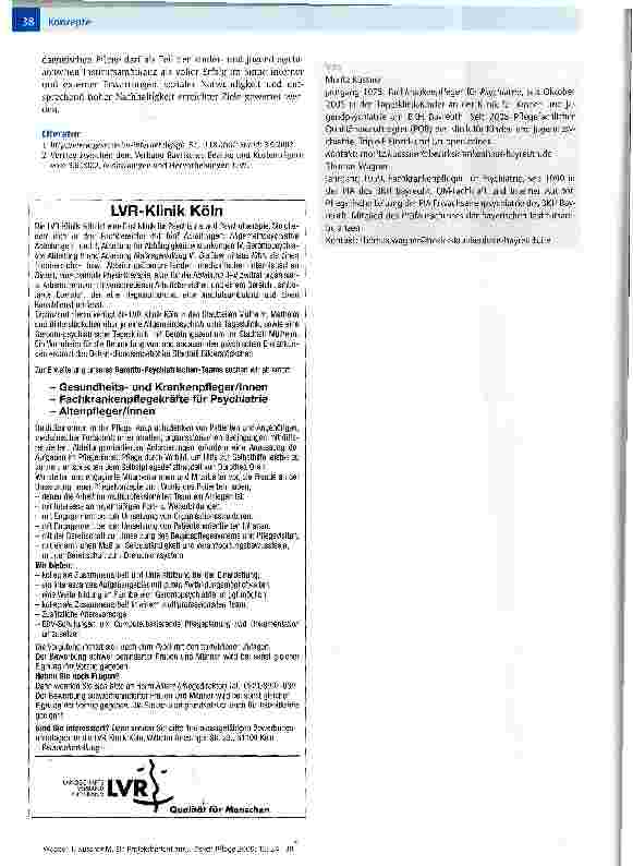 Vorschauseite 5: Ein Projektbericht zur Implementierung der (aufsuchenden) ambulanten psychiatrischen Pflege in den Fachbereichen Suchtmedizin, Gerontopsychiatrie sowie der Kinderund Jugendpsychia…