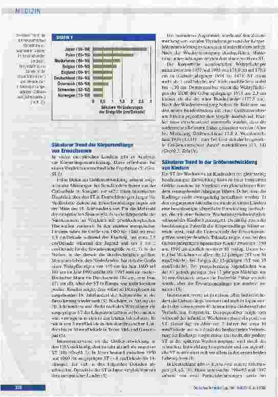 Vorschauseite 2: Größenentwicklung und Pubertät bei deutschen Kindern