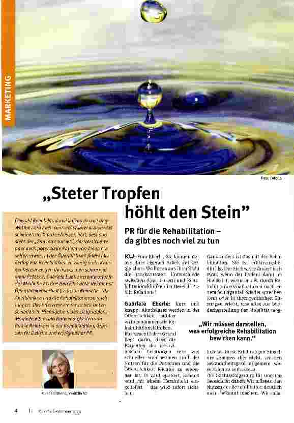 Vorschauseite 1: Steter Tropfen höhlt den Stein