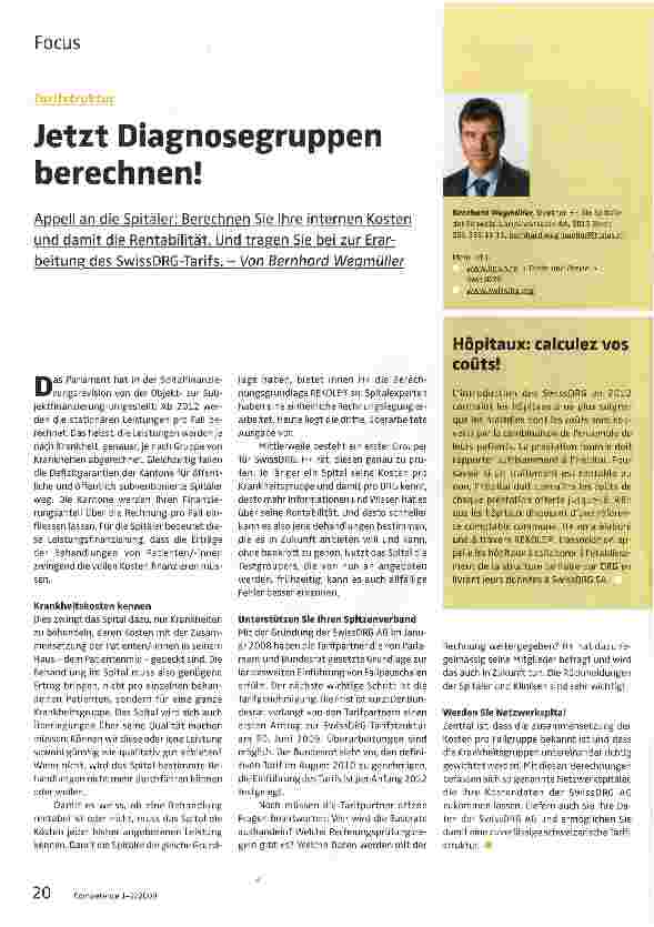 Vorschauseite 1: Jetzt Diagnosegruppen berechnen!