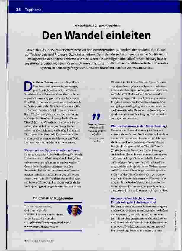 Vorschauseite 1: Den Wandel einleiten