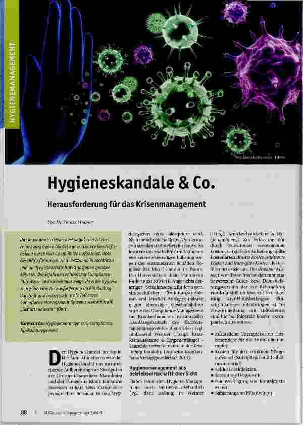 Vorschauseite 1: Hygieneskandale & Co