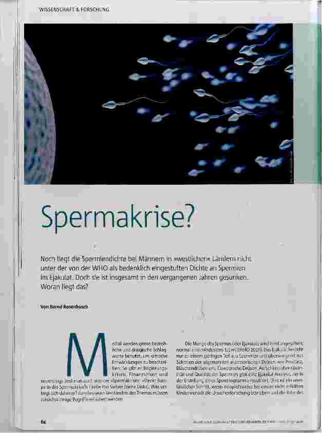 Vorschauseite 1: Spermakrise?