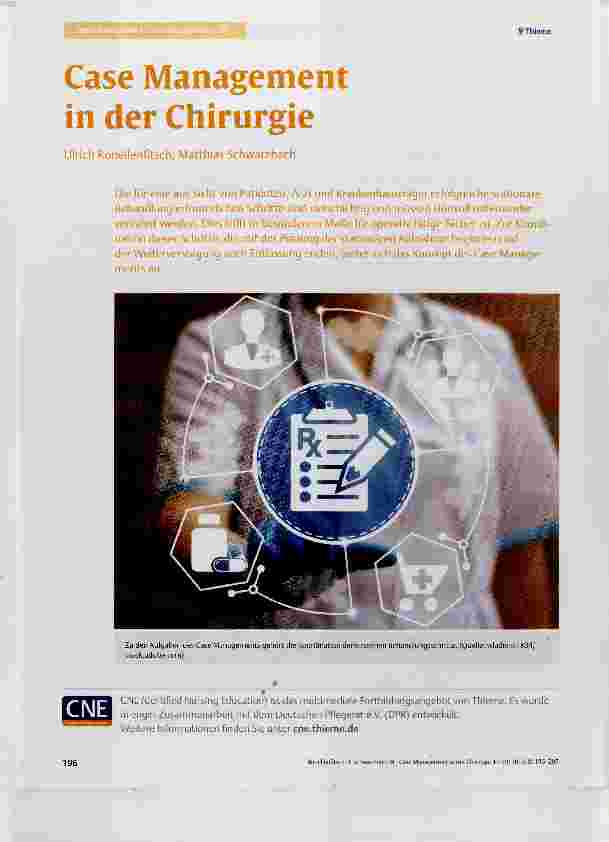 Vorschauseite 1: Case Management in der Chirurgie