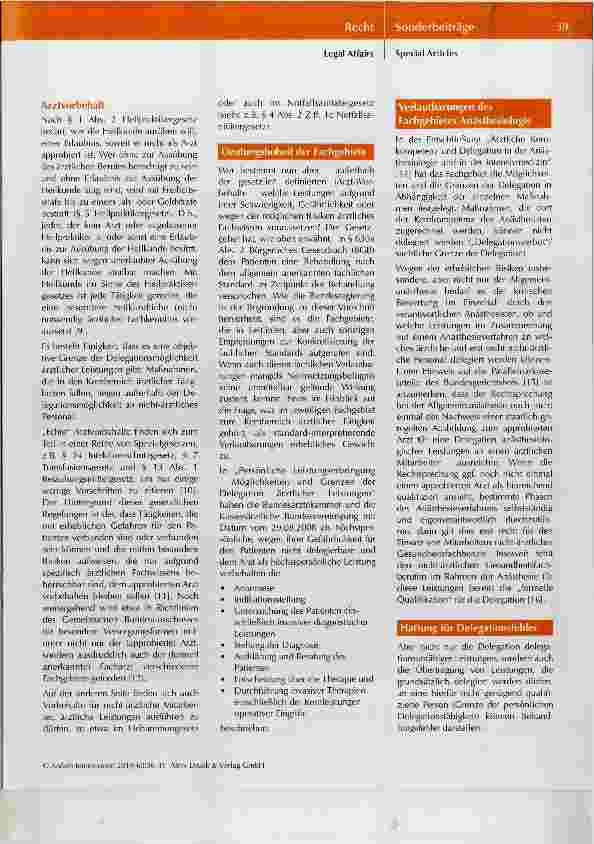 Vorschauseite 4: Physician Assistant in der Anästhesie „Neuer Wein in alten Schläuchen?