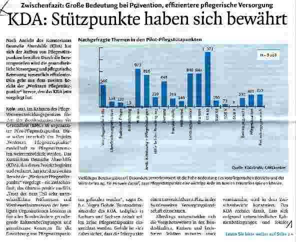Vorschauseite 1: TGDA: Stützpunkte haben sich bewährt
