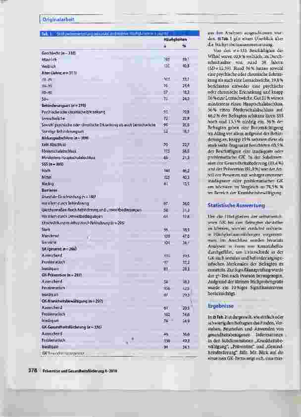 Vorschauseite 4: Gesundheitskompetenz von Menschen mit Behinderung