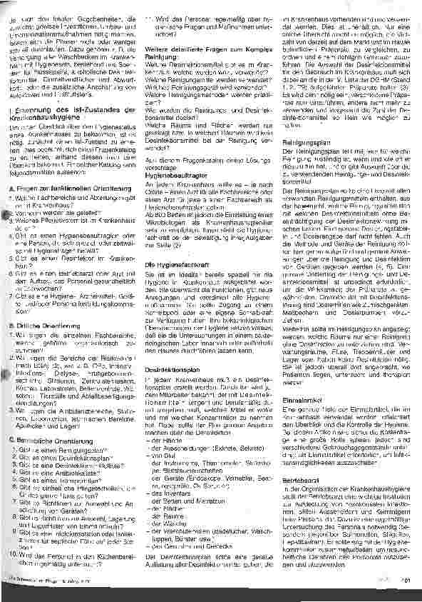 Vorschauseite 2: Wie organisiere ich die Krankenhaushygiene? Hinweise zur Praxis der Hygieneschwesternund Pfleger