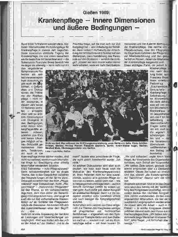 Vorschauseite 1: Gießen 1989: Krankenpflege - Innere Dimension und äußere Bedingungen