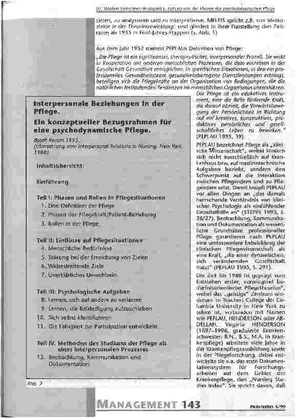 Vorschauseite 3: Hildegard E. Peplau und die Theorie der psychodynamischen Pflege