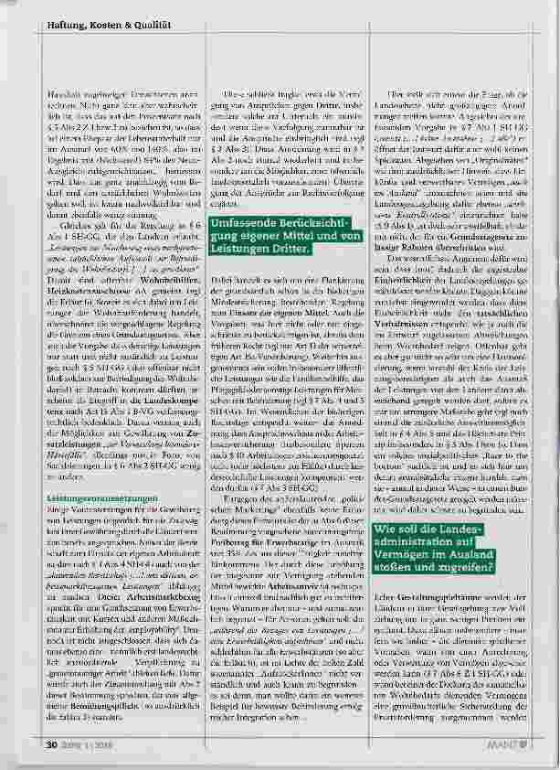 Vorschauseite 5: „Sozialhilfe neu“ viele Verschärfungen, aber wenig Vereinheitlichung