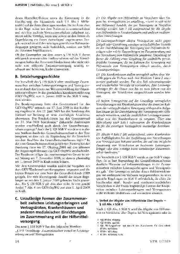 Vorschauseite 2: Der neue § 128 SGB V - Krankenkassen als „Ordnungshüter in der Hilfsmittelversorgung?