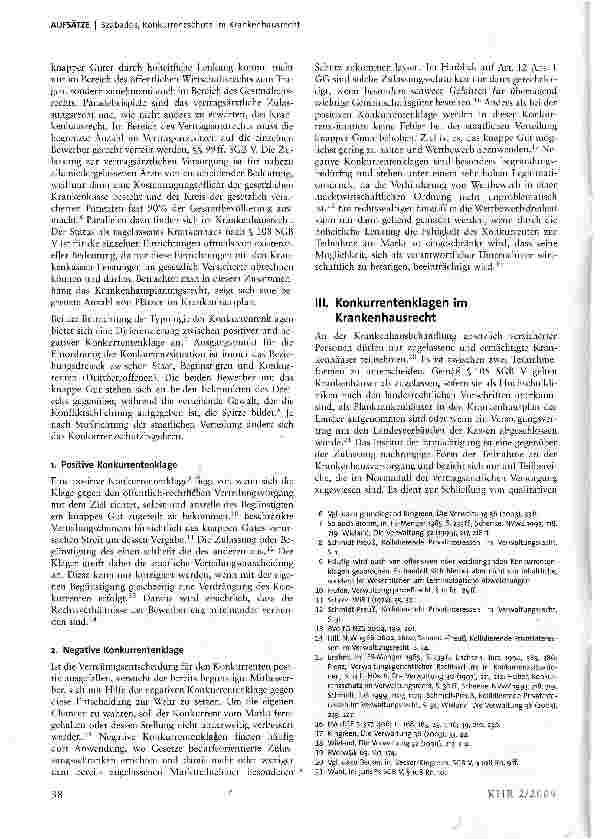 Vorschauseite 2: Konkurrenzschutz im Krankenhausrecht