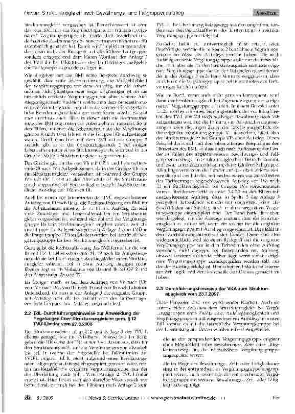 Vorschauseite 3: Strukturausgleich nach Bewährungsund Fallgruppenaufstieg