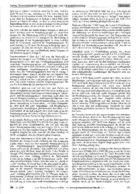 Vorschauseite 5: Strukturausgleich nach Bewährungsund Fallgruppenaufstieg