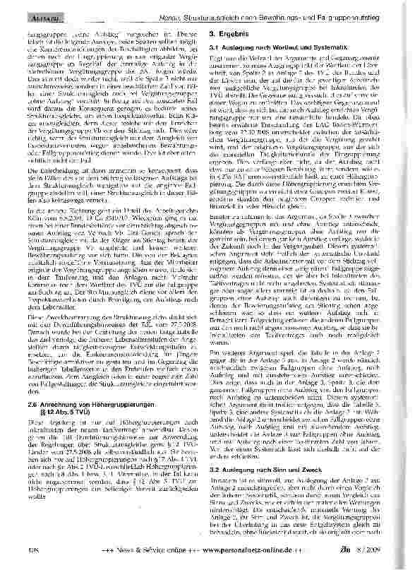 Vorschauseite 6: Strukturausgleich nach Bewährungsund Fallgruppenaufstieg