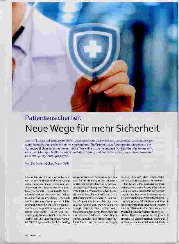 Vorschauseite 1: Neue Wege für mehr Sicherheit