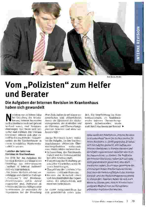 Vorschauseite 1: Vom „Polizisten zum Helfer und Berater