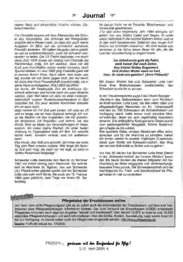 Vorschauseite 3: Zeitzeugin: Schwester Lotte Lenz (1905 -1990)