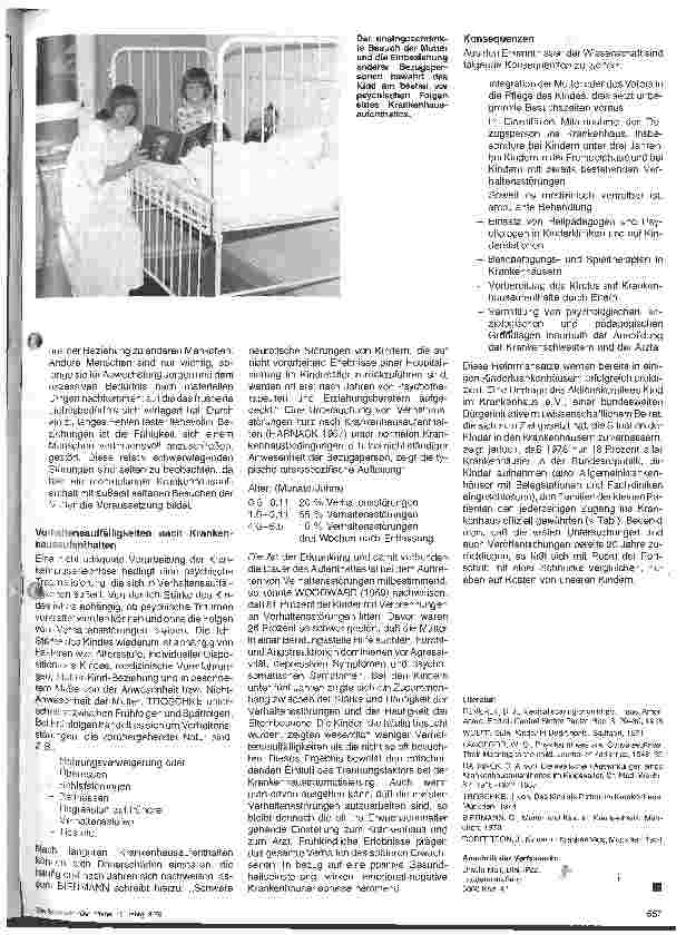 Vorschauseite 3: Die psycho-soziale Situation des Kindes im Krankenhaus