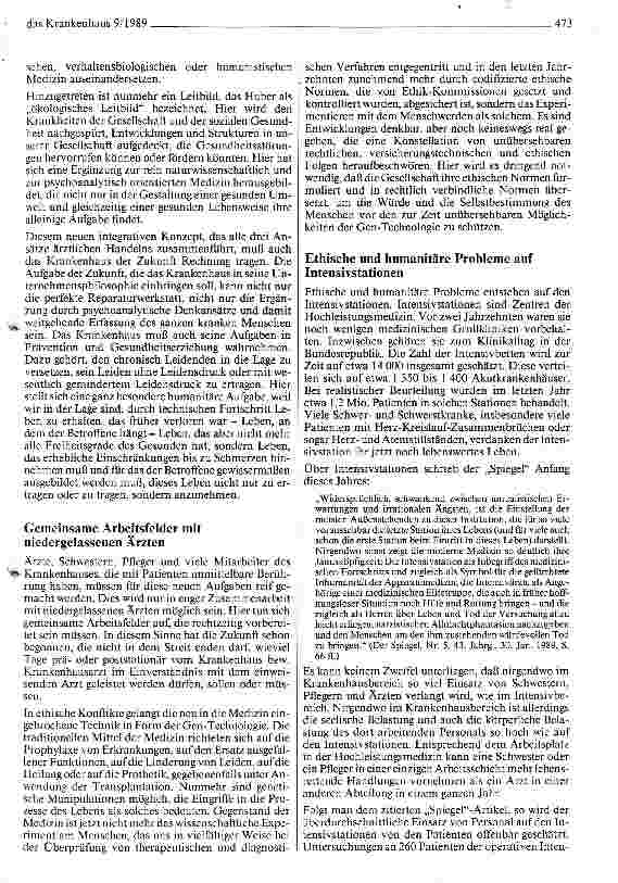 Vorschauseite 5: Gefährdet die Technik die Humanität und die Ethik unserer Medizin?