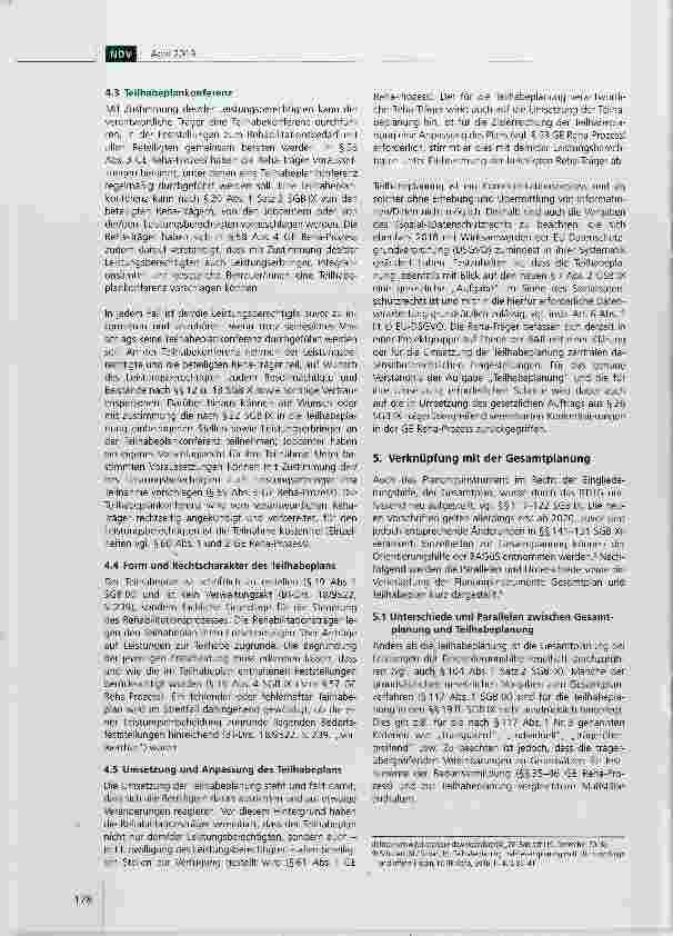 Vorschauseite 4: Teilhabeplanung: die Regelungen im BTHG und in der Gemeinsamen Empfehlung Reha-Prozess