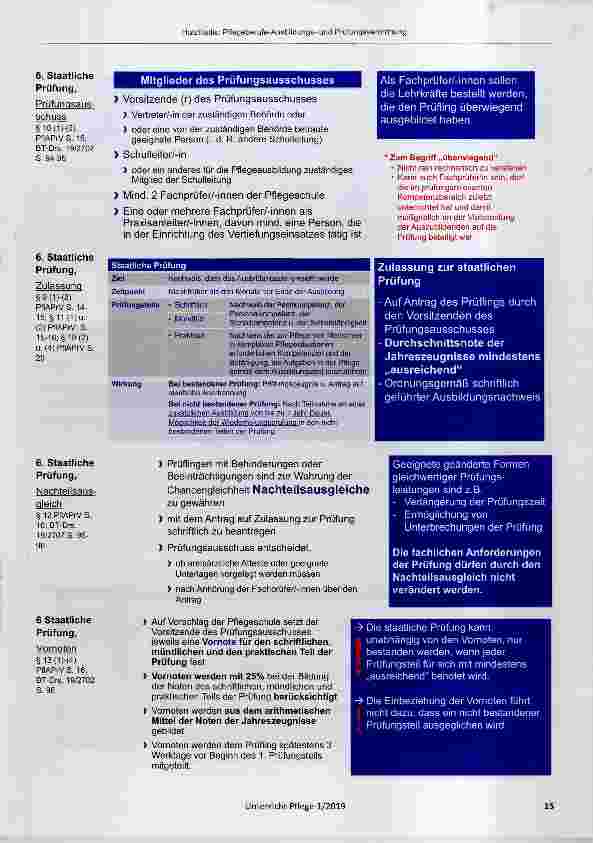 Vorschauseite 4: Ausbildungsund Prüfungsverordnung (PflAPrV) für die Ausbildung zur Pflegefachfrau/zum Pflegefachmann