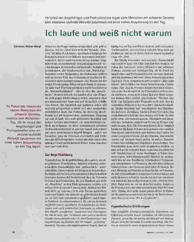 Vorschauseite 1: Ich laufe und weiß nicht warum