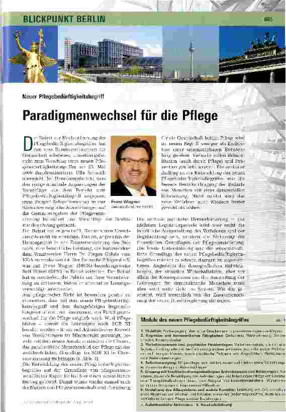 Vorschauseite 1: Paradigmenwechsel für die Pflege