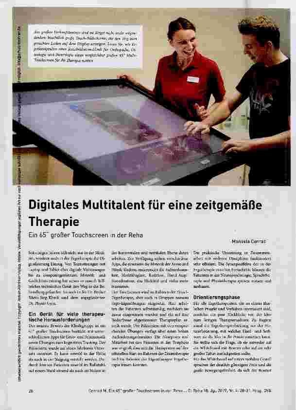 Vorschauseite 1: Digitales Multitalent für eine zeitgemäße Therapie