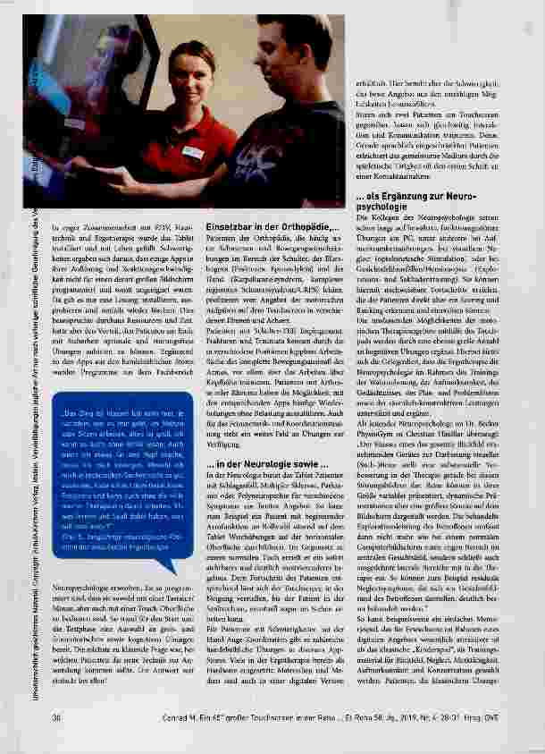 Vorschauseite 3: Digitales Multitalent für eine zeitgemäße Therapie