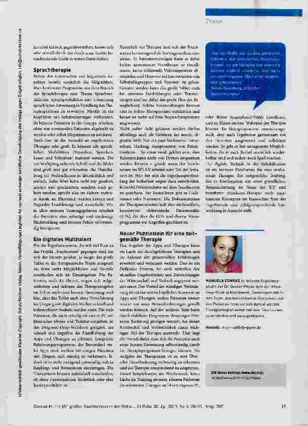 Vorschauseite 4: Digitales Multitalent für eine zeitgemäße Therapie