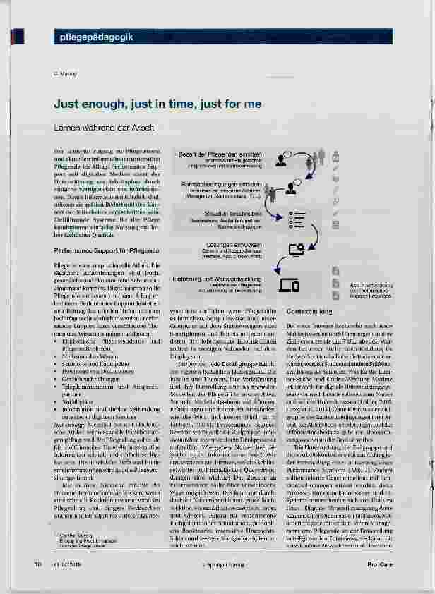Vorschauseite 1: Just enough, just in time, Just for me
